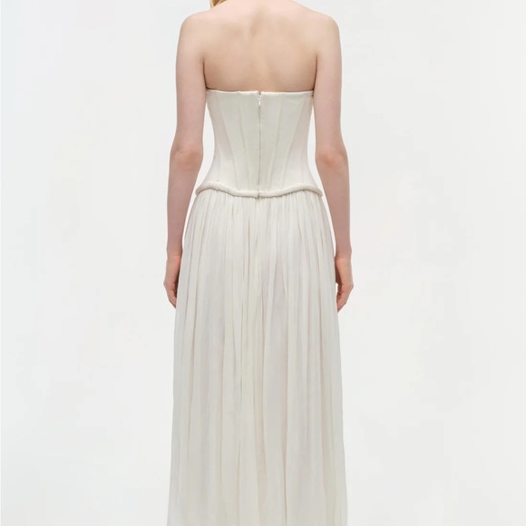 NWT SIMKHAI Adalys Bustier Midi Dress in Ivory - Picture 7 of 12